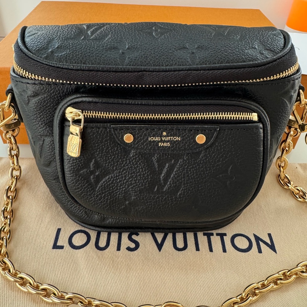 Louis Vuitton Black Mini Bag with Gold Chain - Picture 3 of 4